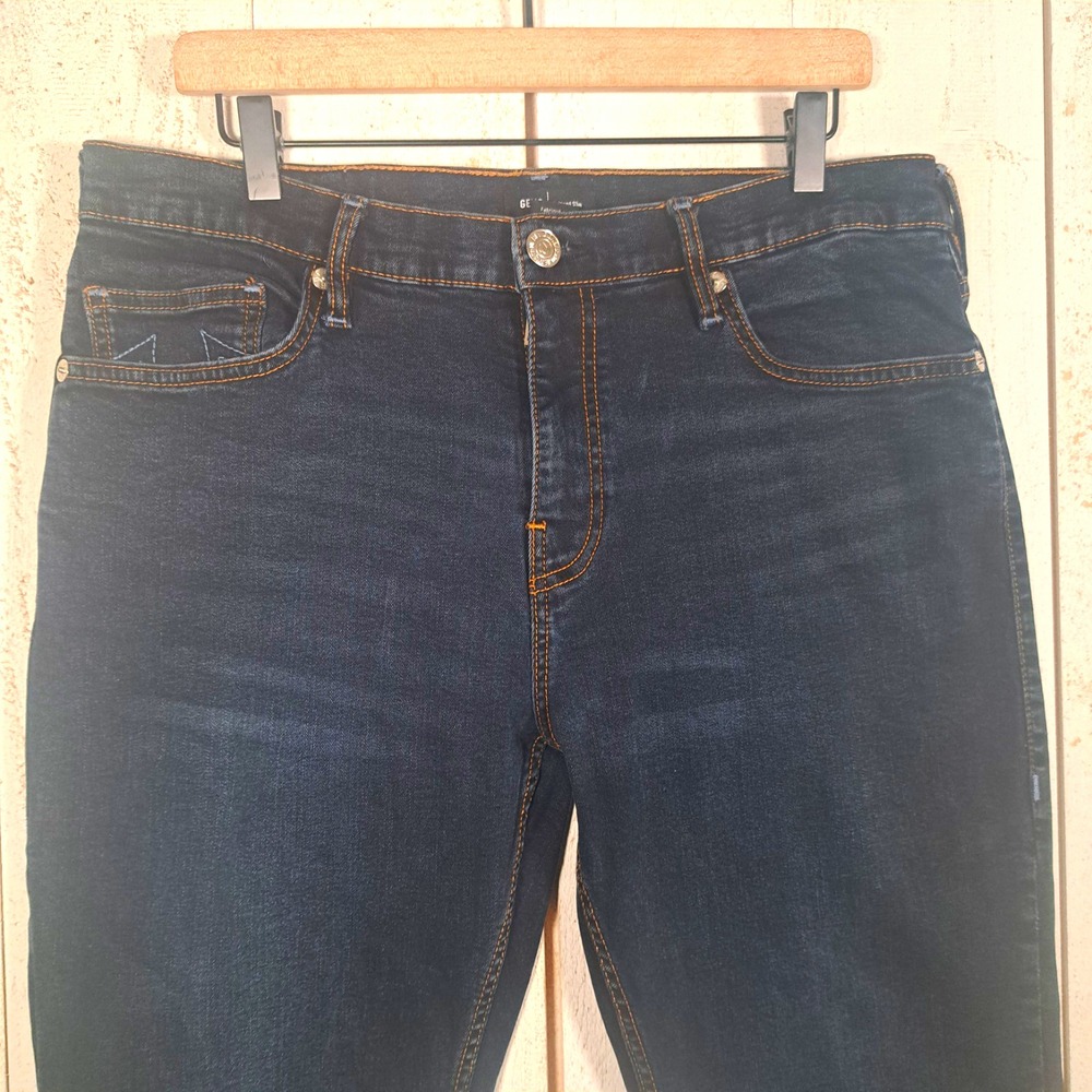 True Religion Geno Cyber Y2k Streetwear Relaxed Slim Jeans Dark Wash 36x32